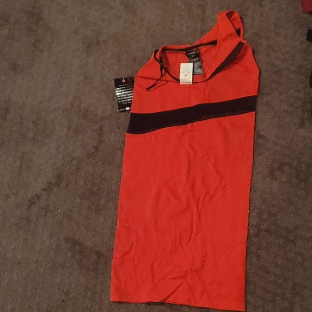 Bebe red and black dress